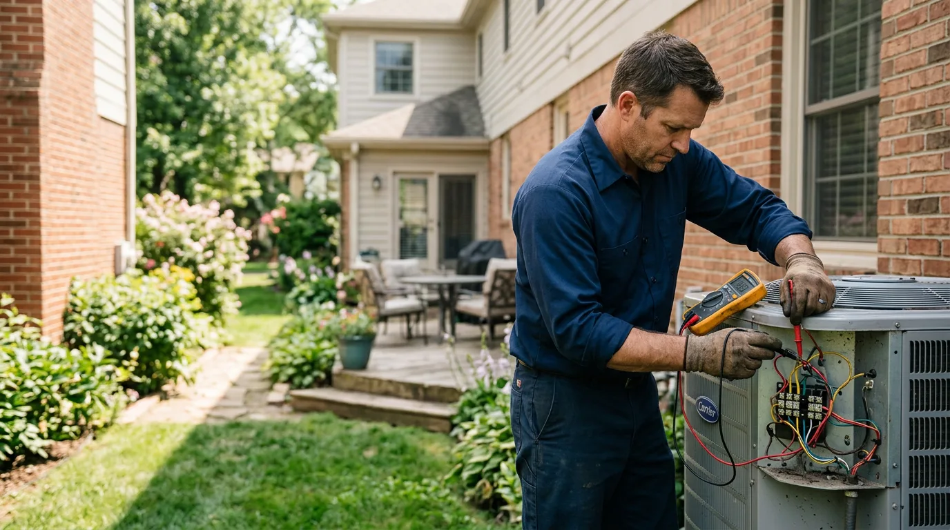 HVAC technician working near South Rockwood, MI
